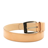 ブルガリ ベルト ベージュ レザー メンズ BVLGARI 【中古】